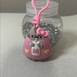 Sanrio Pink and Gray Cat Bag Charm